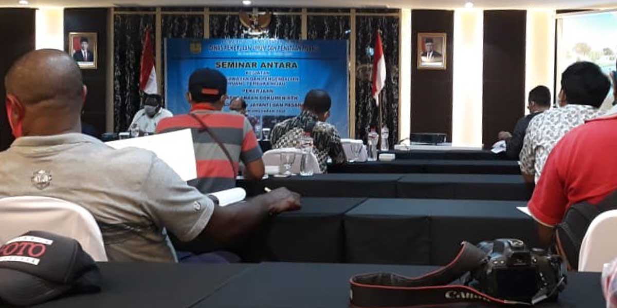 Seminar penyusuna rencana pembangunan RTH di hotel Horison-Diana, Jumat (20/11/2020).